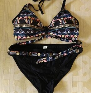Aztec Print Bikini, Size M